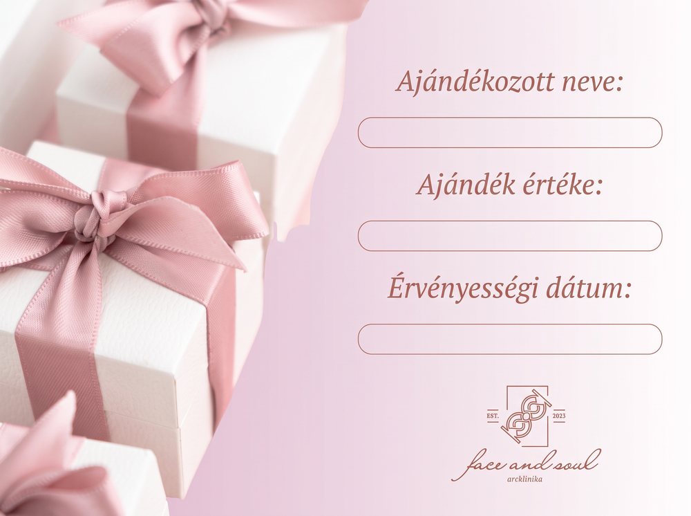 Rózsaszín ajándékdobozos ajándékutalvány